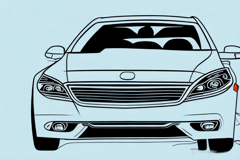 A car with highlighted features like the engine