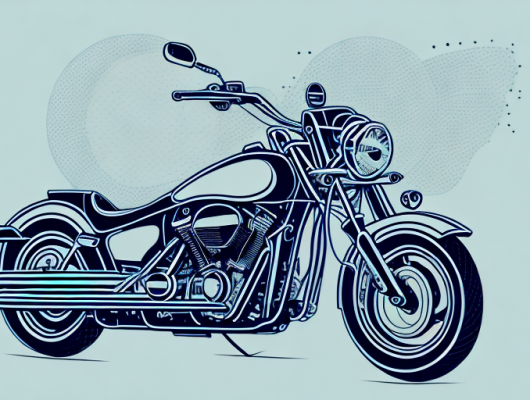 A motorcycle viewed from the front