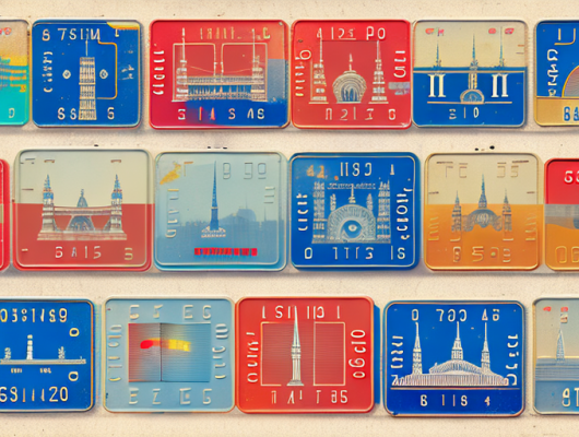 Vintage german license plates without the euro symbol