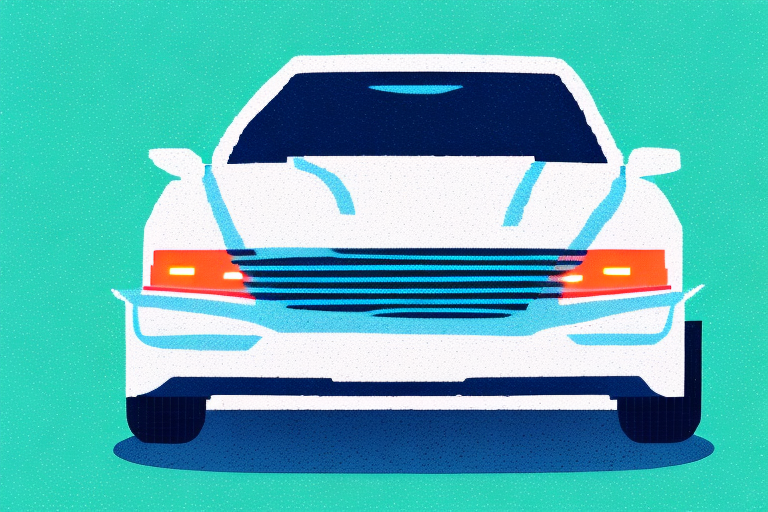 A blurred or pixelated license plate on a parked car