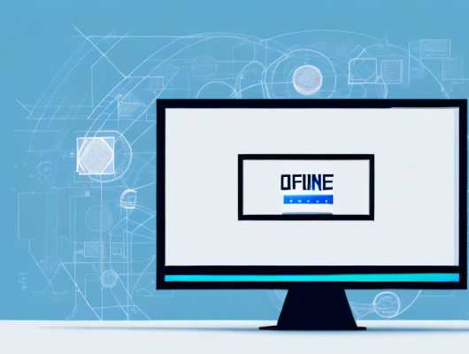 A computer monitor displaying a license plate on its screen