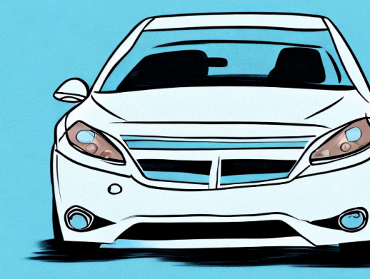 A private car parked on the street being photographed by a camera placed on a tripod