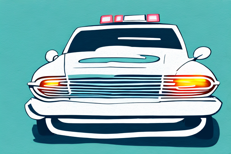 A blurred car license plate on a parked car in a city street setting