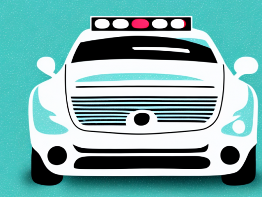 A car with a blurred license plate