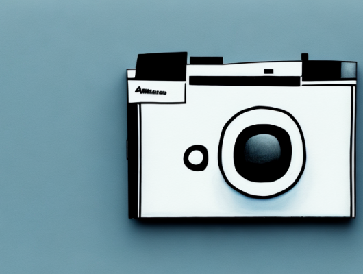 A camera with a blurred image in the viewfinder
