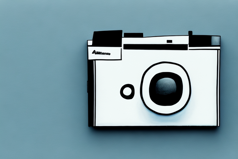 A camera with a blurred image in the viewfinder