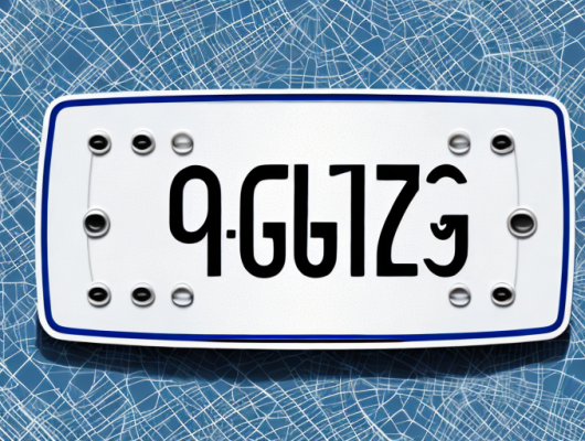 A german car license plate with a prominent "g" on it