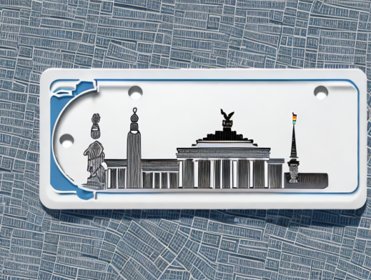 A german license plate with blurred out characters