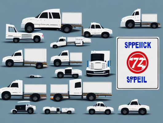 A variety of truck signs