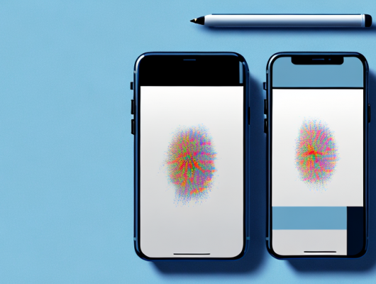 An iphone displaying a photo with a section visibly pixelated