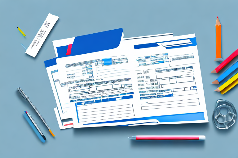 A vehicle registration document (fahrzeugschein) with various sections highlighted in different colors to indicate different information sections