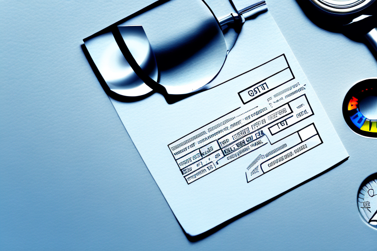 A vehicle registration document with a magnifying glass highlighting the section about power output