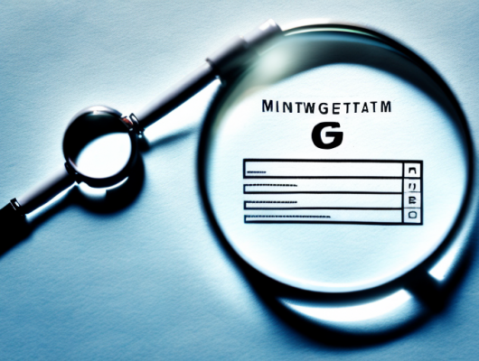 A german vehicle registration document (fahrzeugschein) with a magnifying glass highlighting the area where the kw (kilowatt) number is typically found