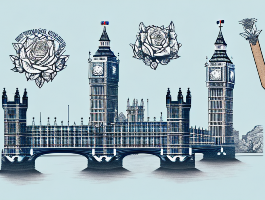 Iconic english landmarks such as the tower bridge