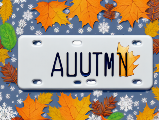A german license plate with seasonal stickers