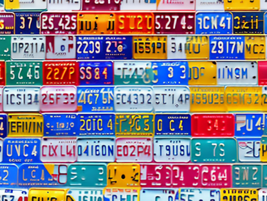 Various car license plates from different regions in germany