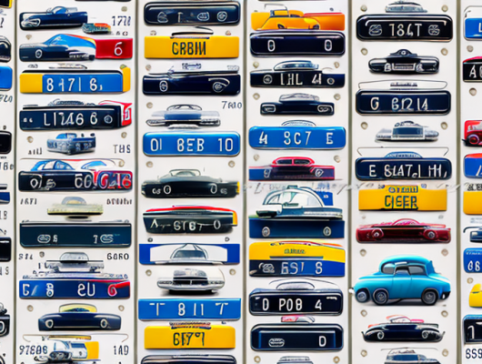 A variety of german car license plates