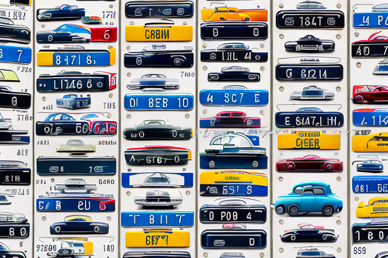 A variety of german car license plates
