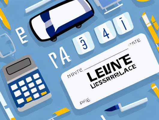 A car with a temporary license plate