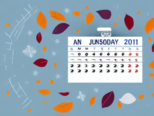 A calendar with highlighted seasons
