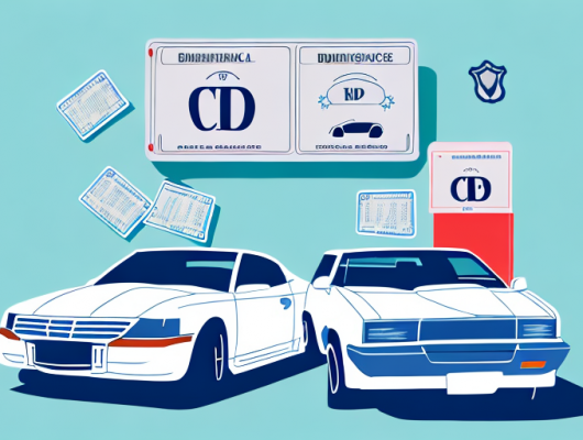 Two cars with seasonal license plates parked side by side