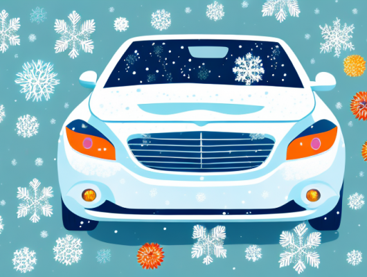 A car with a seasonal license plate