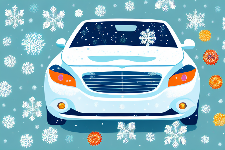 A car with a seasonal license plate