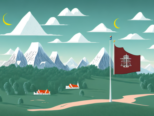 A latvian landscape with notable landmarks