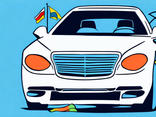 A diplomat's license plate on a luxury car