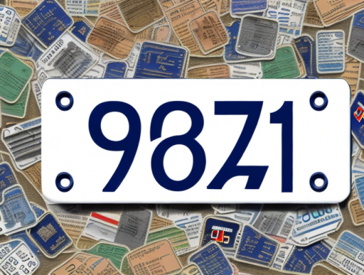 A german license plate with the numbers 0 and 1