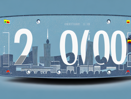 A german license plate with the number "0" on it