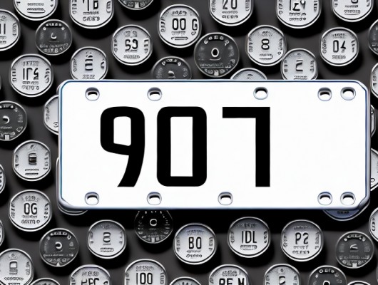 A german license plate with the number '0' at the center