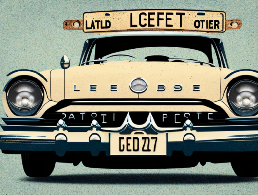 A vintage car with an oldtimer license plate