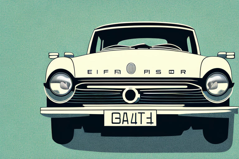 A classic oldtimer car with a prominently displayed "h" license plate