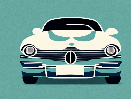 A car with an export license plate