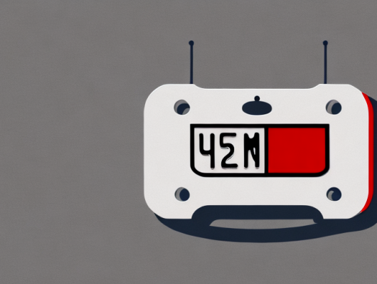 A german license plate with a red border