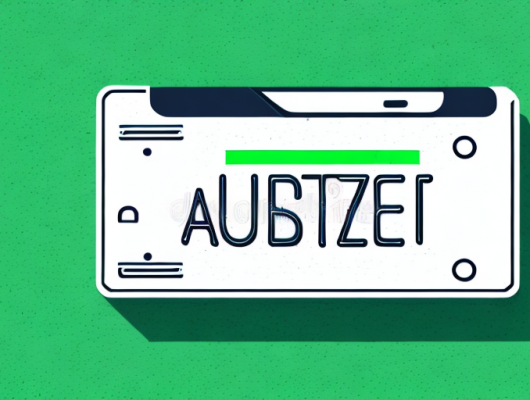 A german car license plate with a green insurance sticker