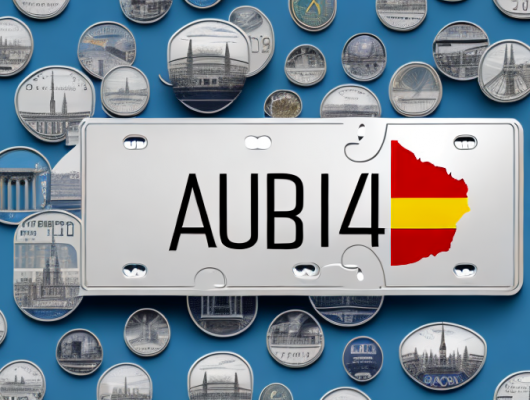 A german export license plate on a car