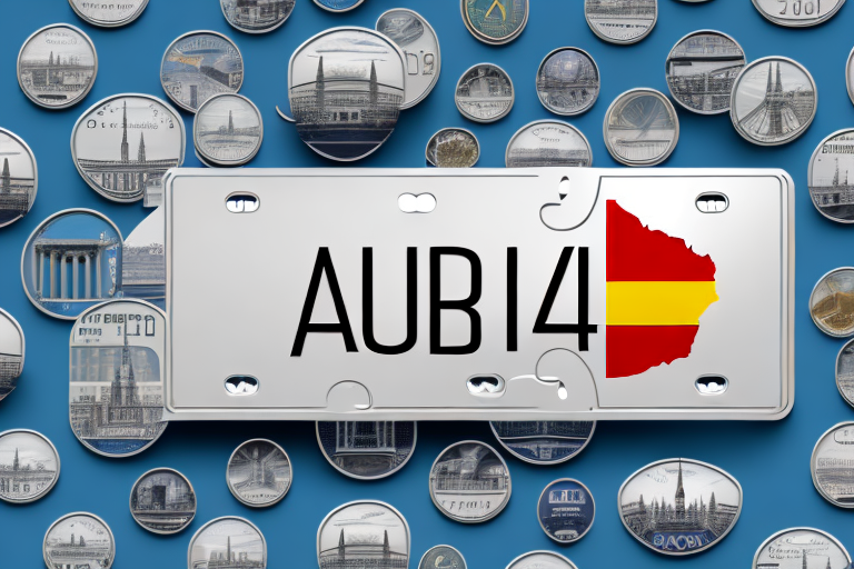 A german export license plate on a car