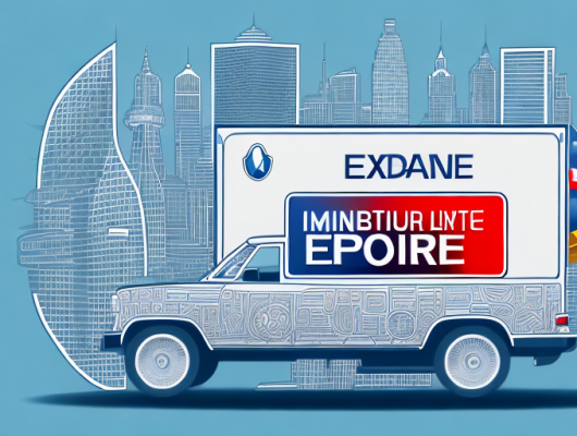 A car with an export license plate