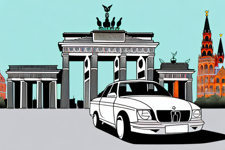 A german car with an export license plate