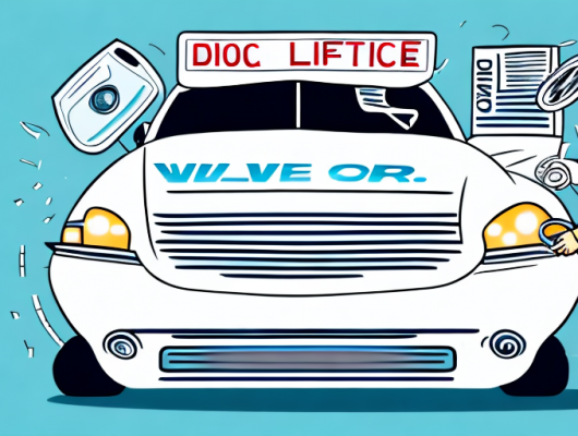 A car with its license plate being replaced