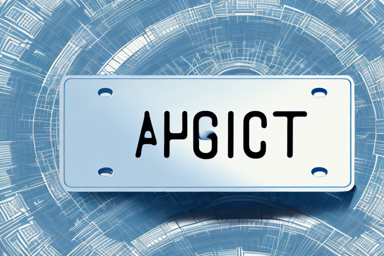 A license plate with a price tag hanging off it