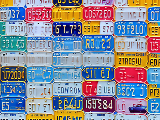 A variety of car license plates from different regions in germany