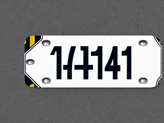 A german license plate marked with "14"