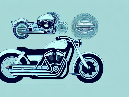 A motorcycle with a focus on its license plate area