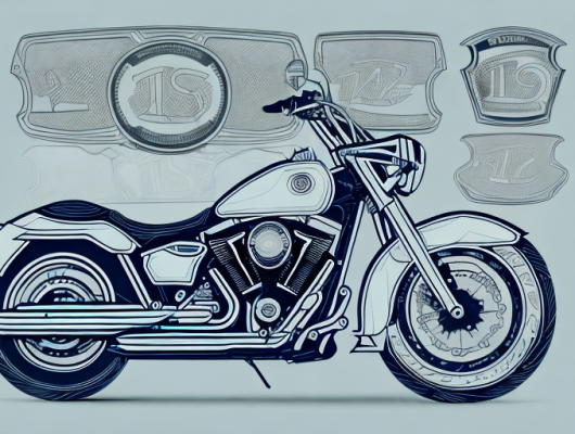 A motorcycle with an emphasized license plate