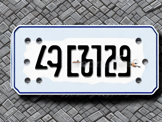 A german license plate with the standard dimensions