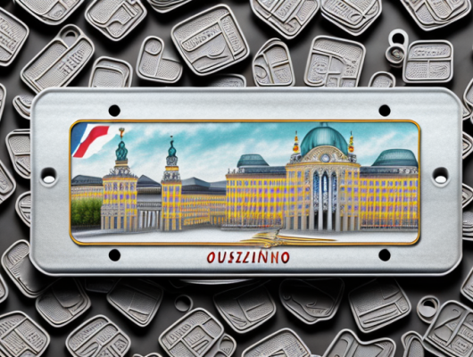 An austrian license plate with the letters "ku" on it