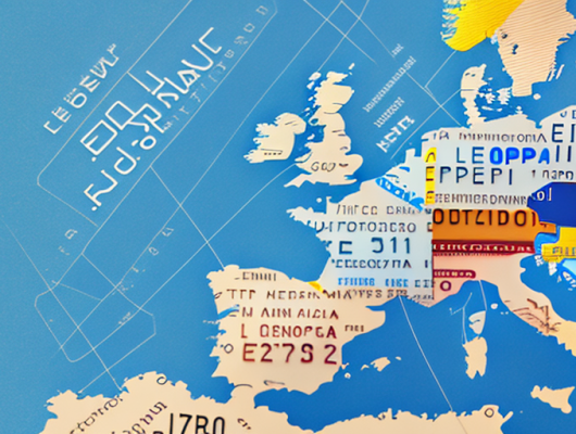 A european license plate on a car